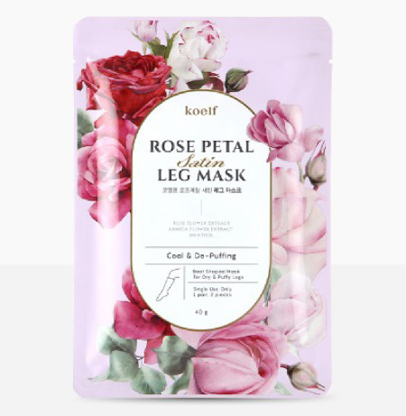 ROSE PETAL SATIN LEG MASK(40g / 1pair, 2pieces)